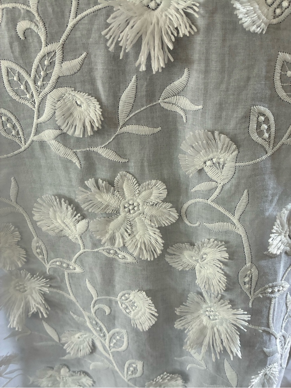Karen Kane White Embroidered Floral Top - Picture 5 of 7